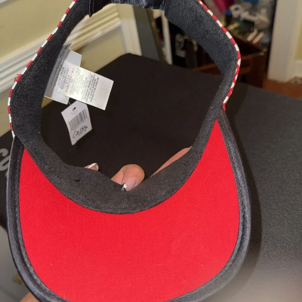 Minnie Mouse (Disney) Sequins Visor Hat Red Polka Dot Adult Adjustable